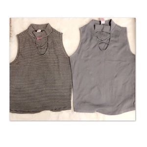 Turtle neck/ sleeveless shirts